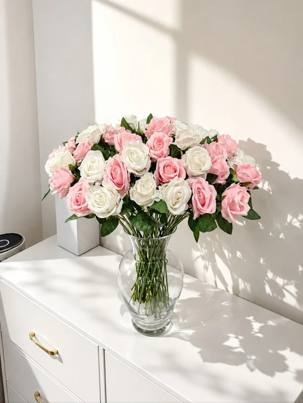 1 Set of 24 pcs PINK Rose Artificial Flowers BRAND NEW WITH BOX (PINK Only)